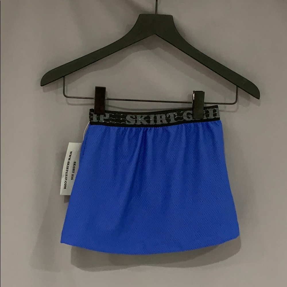 Skirt Grip Girls Blue no hole mesh Athletic Skort